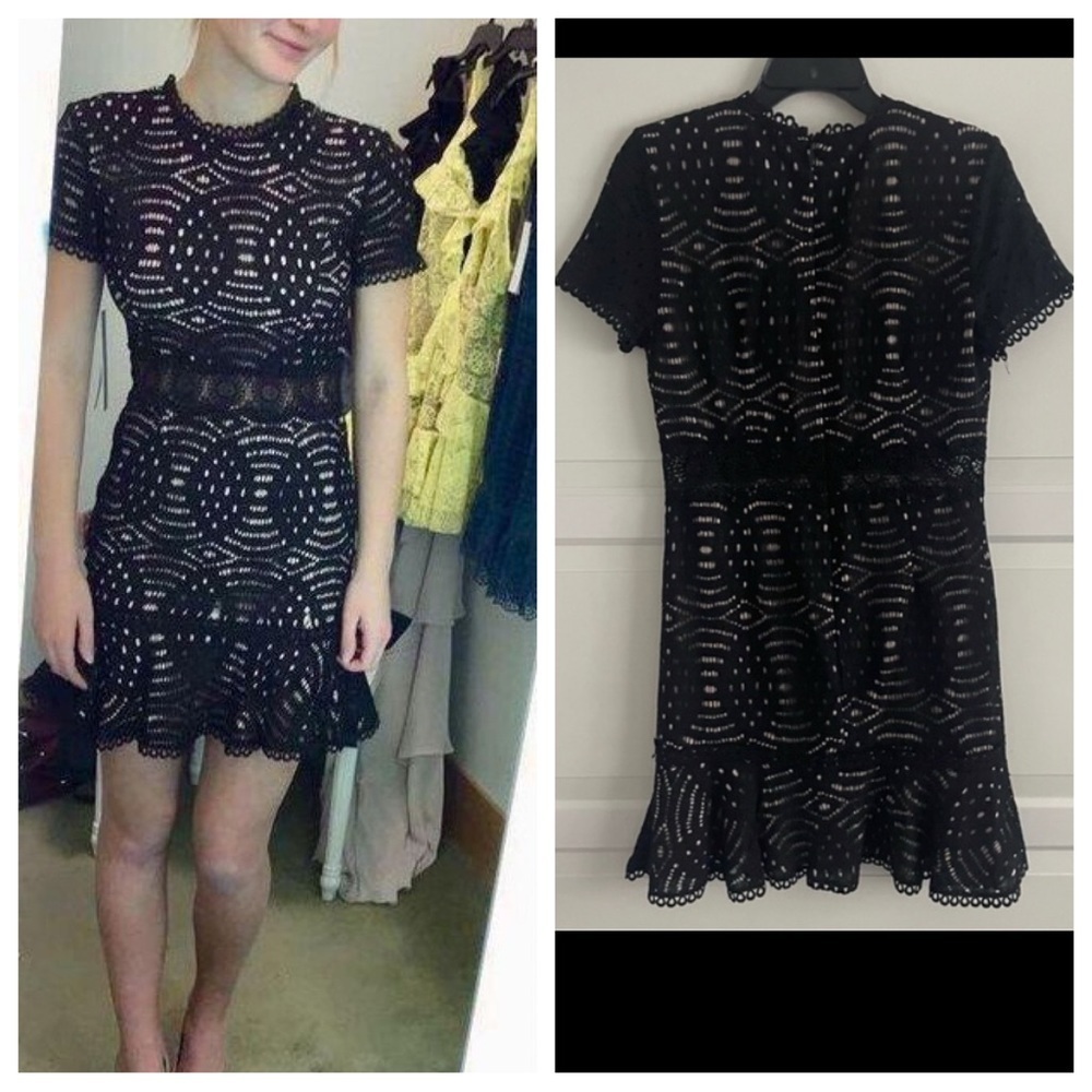 Aqua lace short fleece flounce ruffle bottom dress 15964